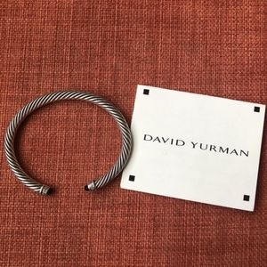 David Yurman Black Onyx and Diamond Cable Bracelet